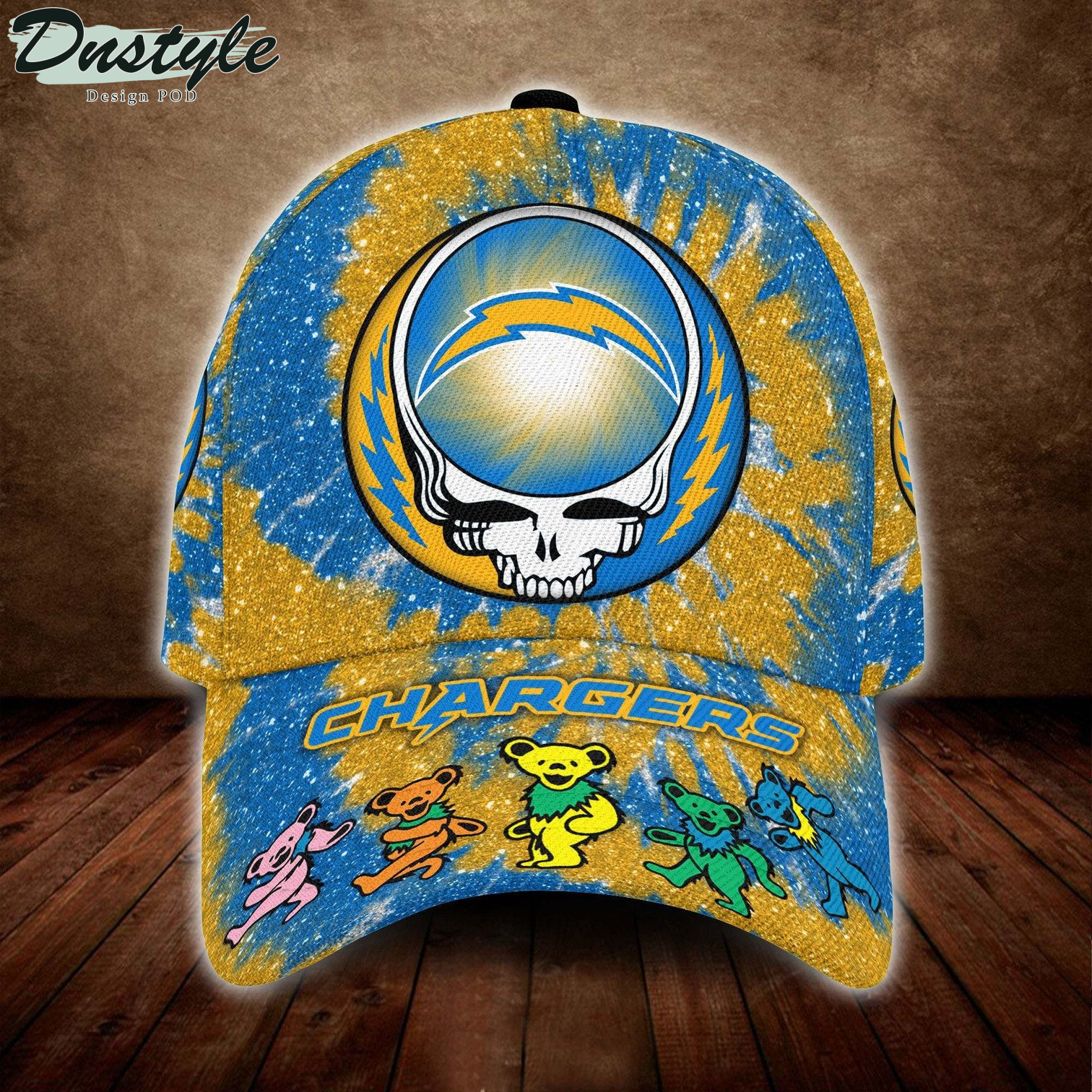 Los Angeles Chargers And Grateful Dead Band Baseball Classic Cap
