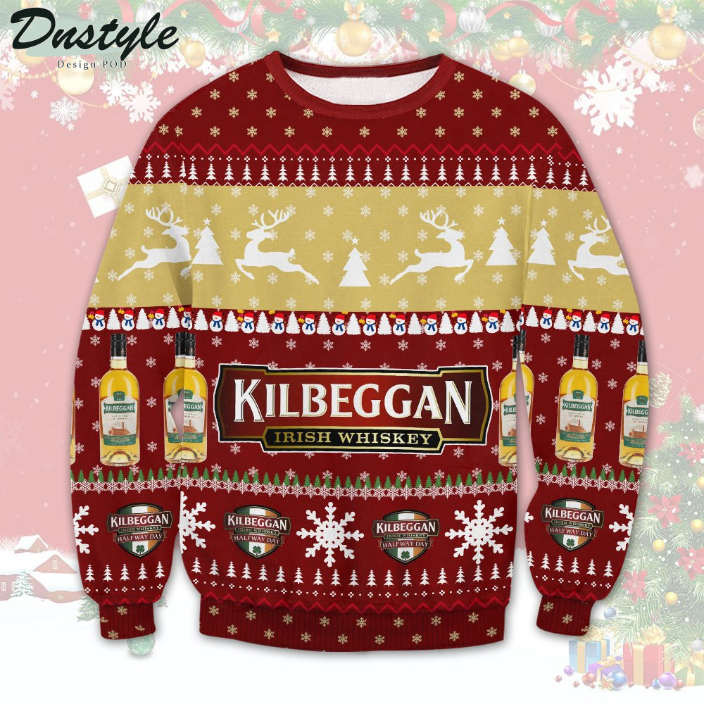 Kilbeggan Irish Whisky Ugly Christmas Sweater