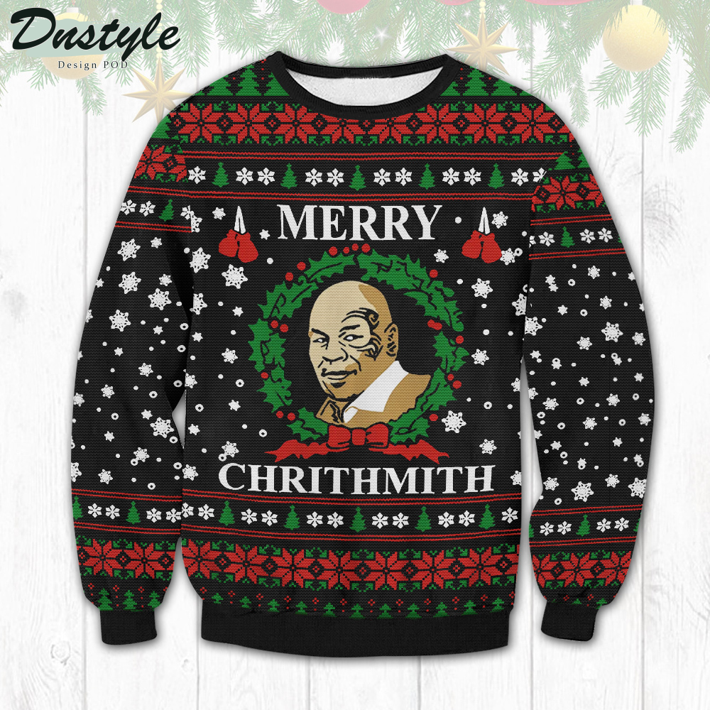 Mike Tyson Merry Chrithmith Ugly Sweater