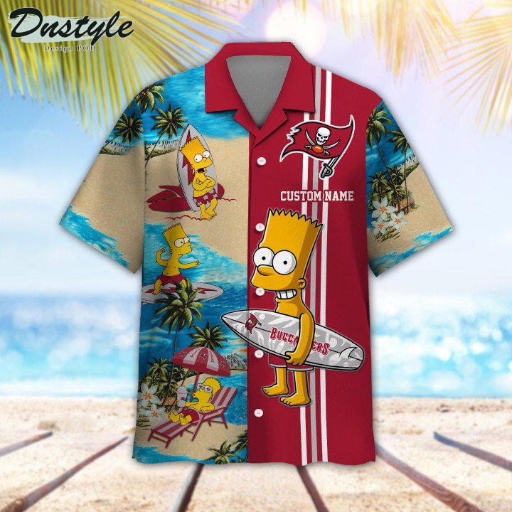 Tampa Bay Buccaneers Simpsons Custom Name Hawaiian Shirt And Short