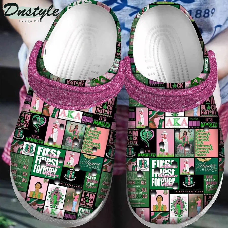 Aka Black Girl Pink Clog Crocs Shoes