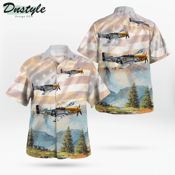 WWII North American P-51 Mustang US warplanes Hawaiian Shirt