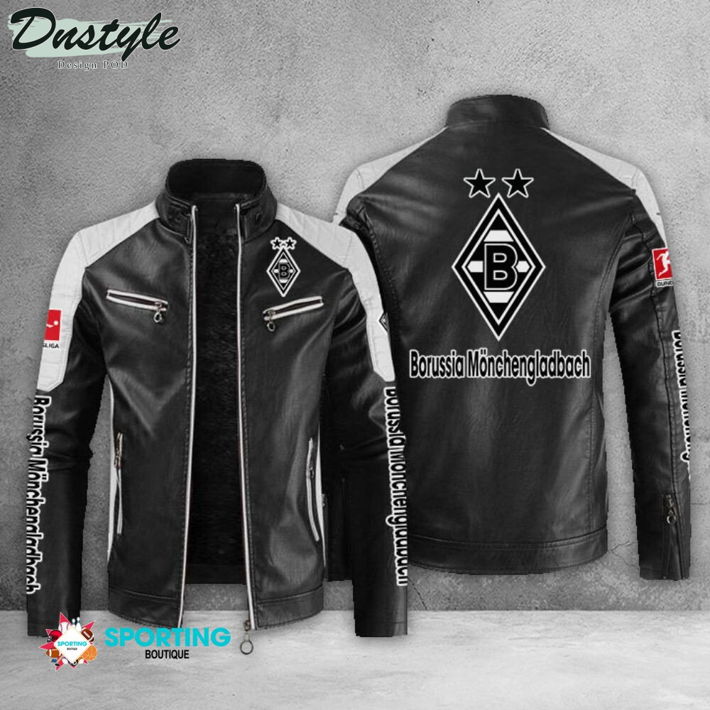 Borussia Monchengladbach Block Sport Leather Jacket