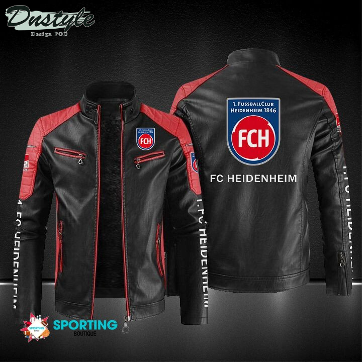 1. FC Heidenheim Block Sport Leather Jacket