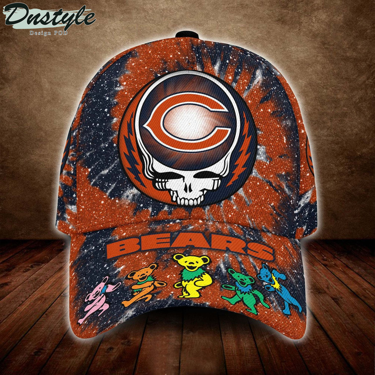 Chicago Bears And Grateful Dead Band Baseball Classic Cap