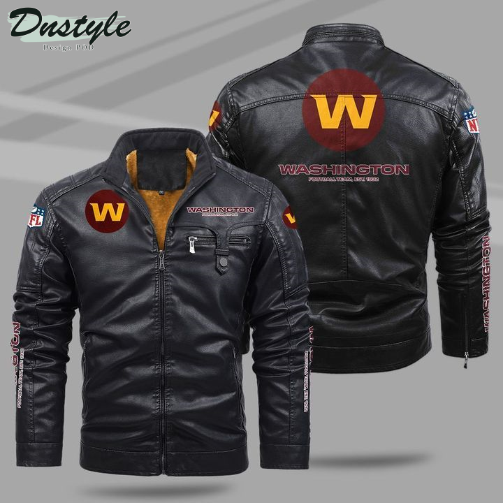 Washington Football Team Fleece Leather Jacket