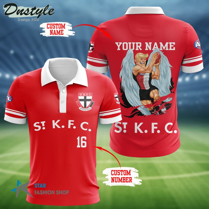 St Kilda Football Club Personalized 3D Polo Shirt