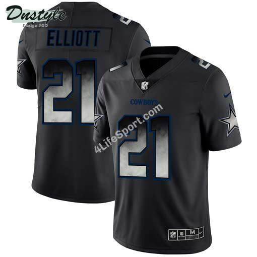 Ezekiel Elliott 21 Dallas Cowboys White Black Football Jersey