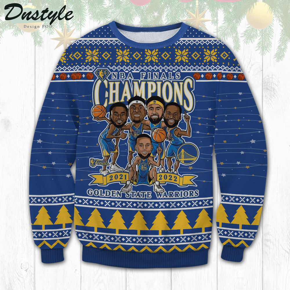 Golden State Warrior NBA Finnals Champions Ugly Christmas Sweater