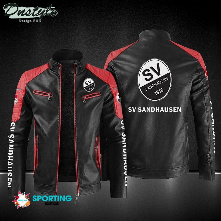 SV Sandhausen Block Sport Leather Jacket