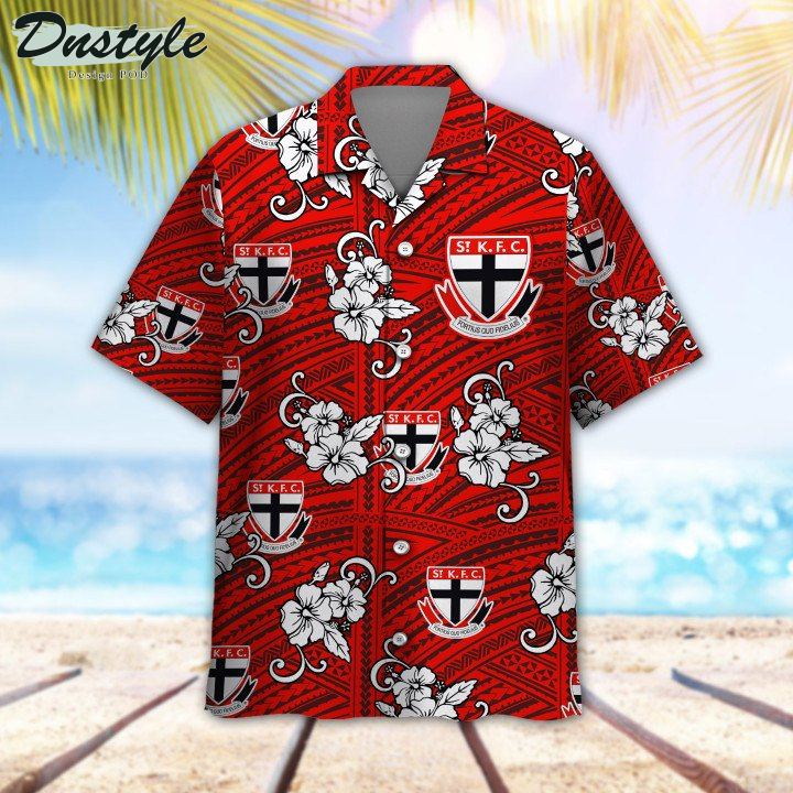 Personalized AFL St Kilda Saints Tribal Hawaiian Shirt