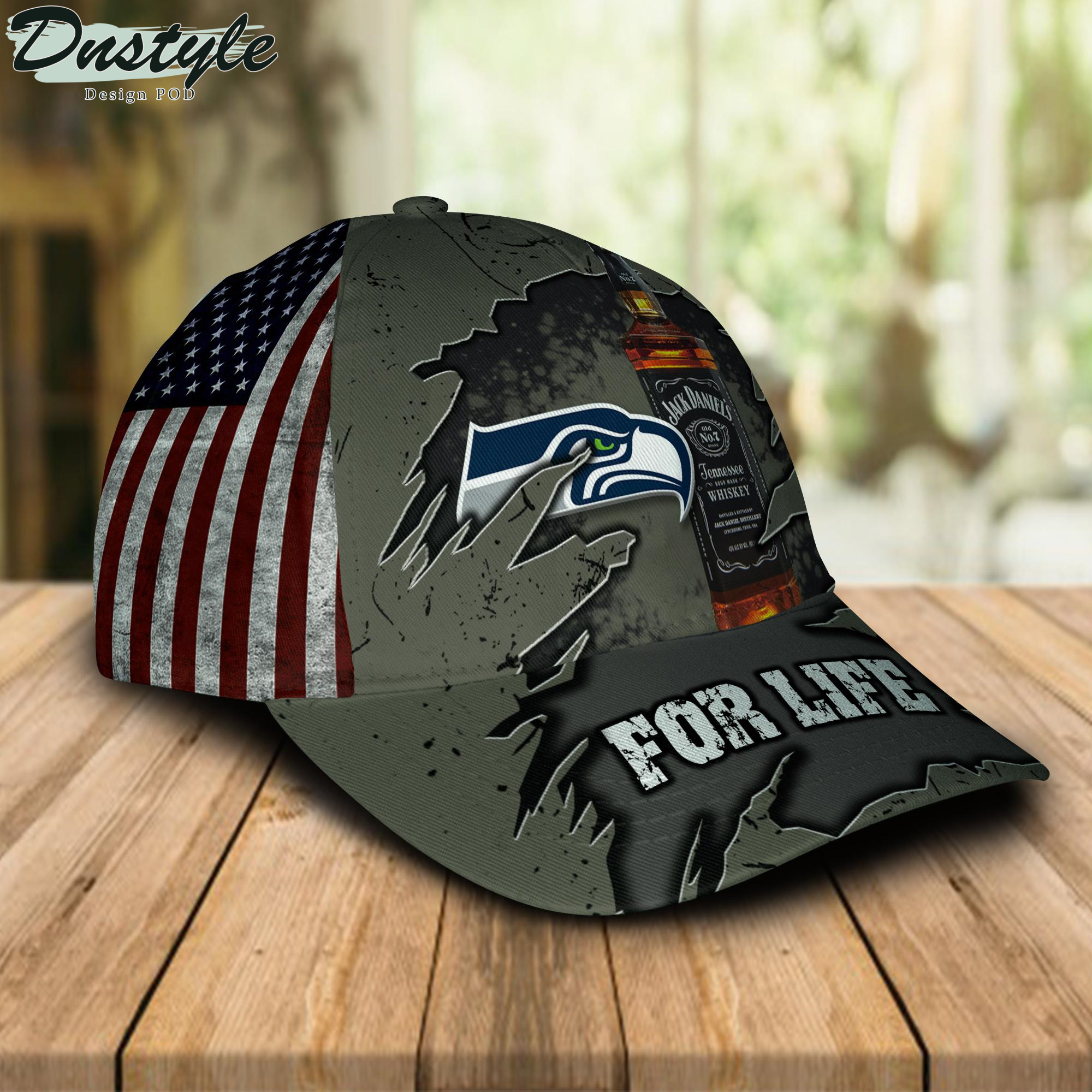 Seattle Seahawks Jack Daniels For Life Classic Cap