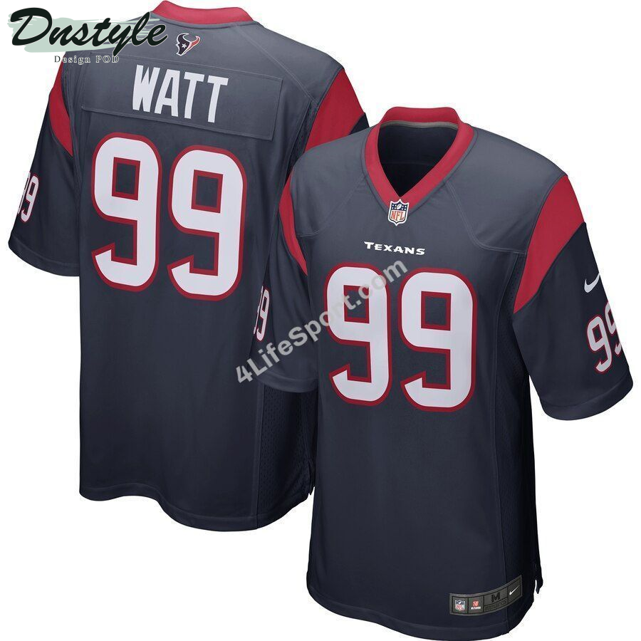 J. J. Watt 99 Texas Houston Navy Red Football Jersey