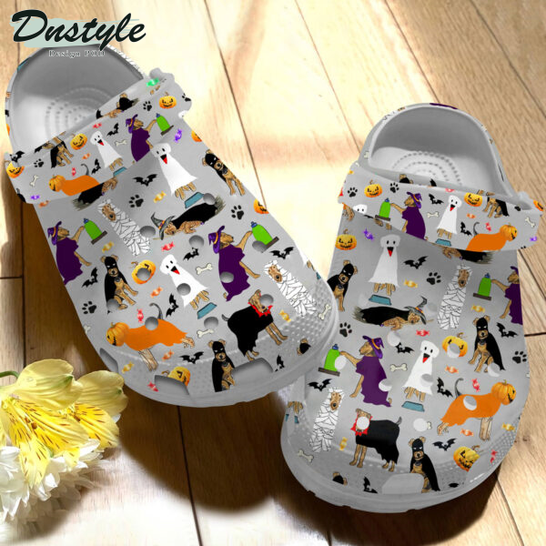 Airedale Terrier Halloween Crocs Crocband Slippers