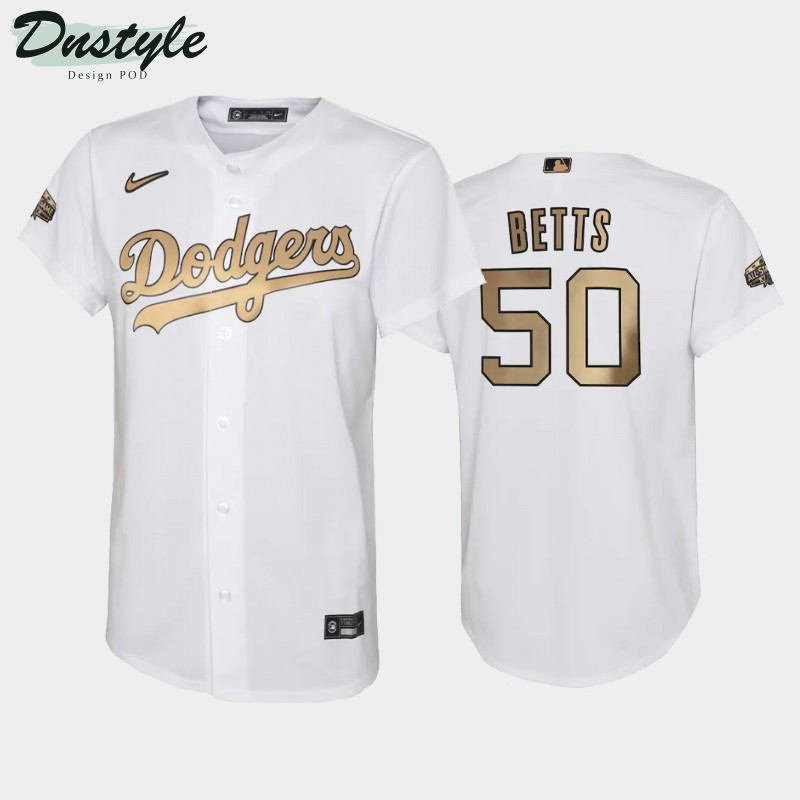 Los Angeles Dodgers 2022 MLB All-Star Game #50 Mookie Betts White Youth Jersey