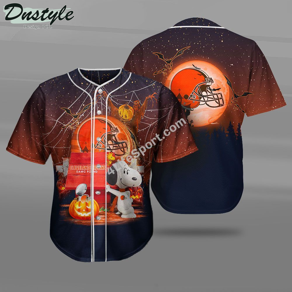 Cleveland Browns Snoopy Baseball Jersey