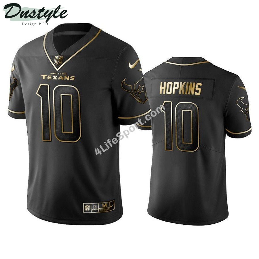 DeAndre Hopkins 10 Houston Texans Black Gold Football Jersey