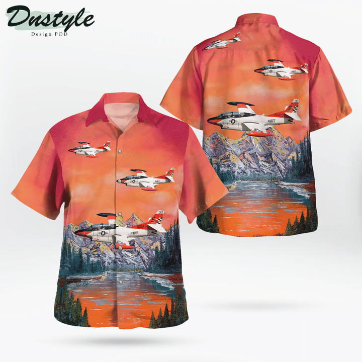 Us Navy North American T-2 Buckeye Hawaiian Shirt