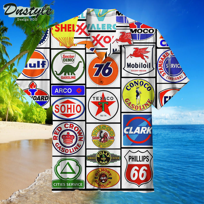 Gasoline Brands LOGO Hawaiian Shirt