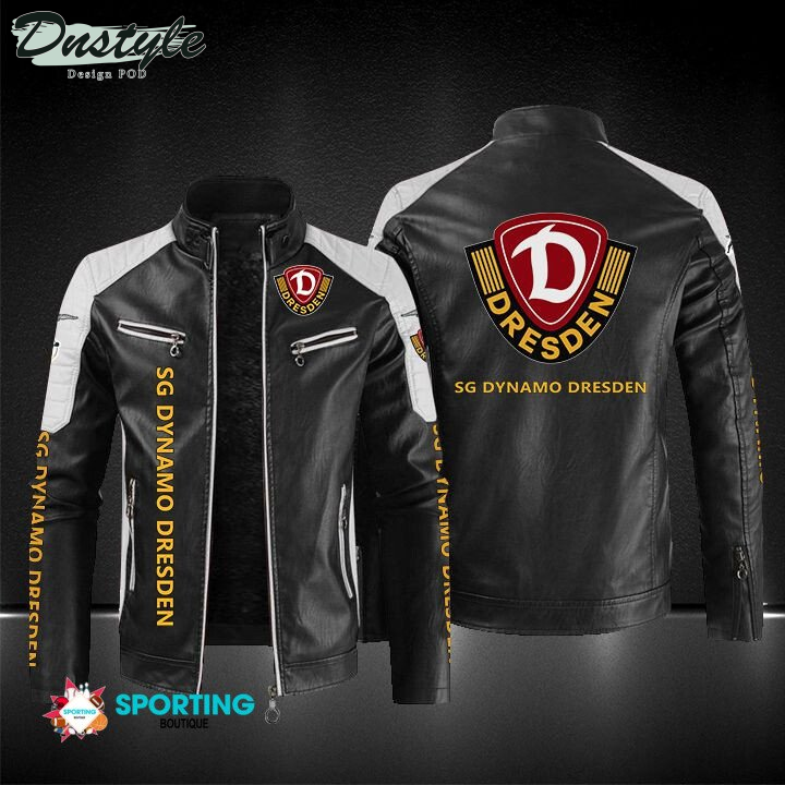 Dynamo Dresden Block Sport Leather Jacket