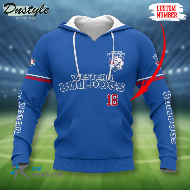 Western Bulldogs Custom Name 3D Hoodie Tshirt