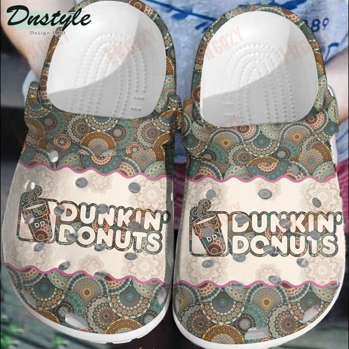 Dunkin Donuts Mandala Clog Crocs Shoes