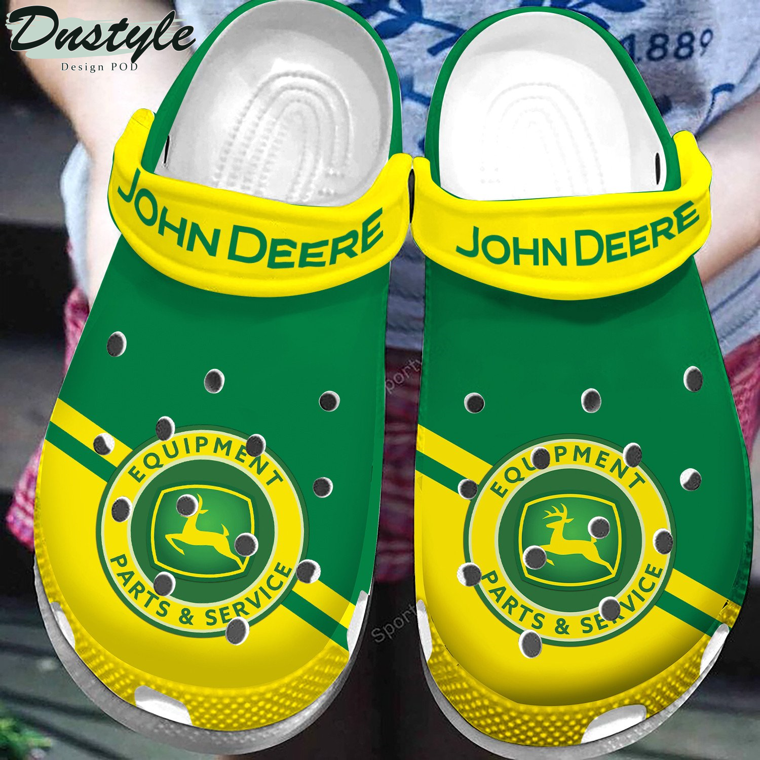 Amazing John Deere Green Tractor Clog Crocs Shoes