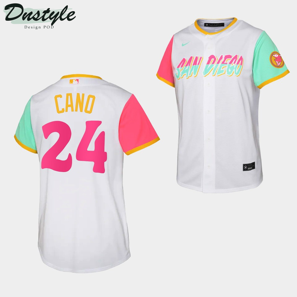Youth San Diego Padres Robinson Cano #24 White Jersey 2022 City Connect Shirt