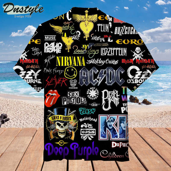 Rock Band Collage Rock Music Hawaiian Shirt