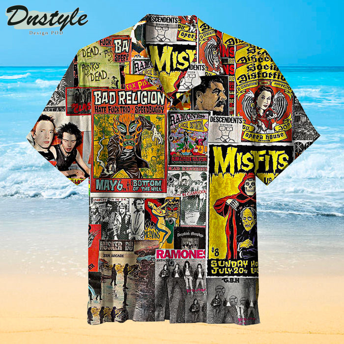 Punk-Rock-Collage Hawaiian Shirt