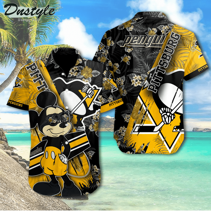 Pittsburgh Penguins Mickey Mouse Hawaiian Shirt