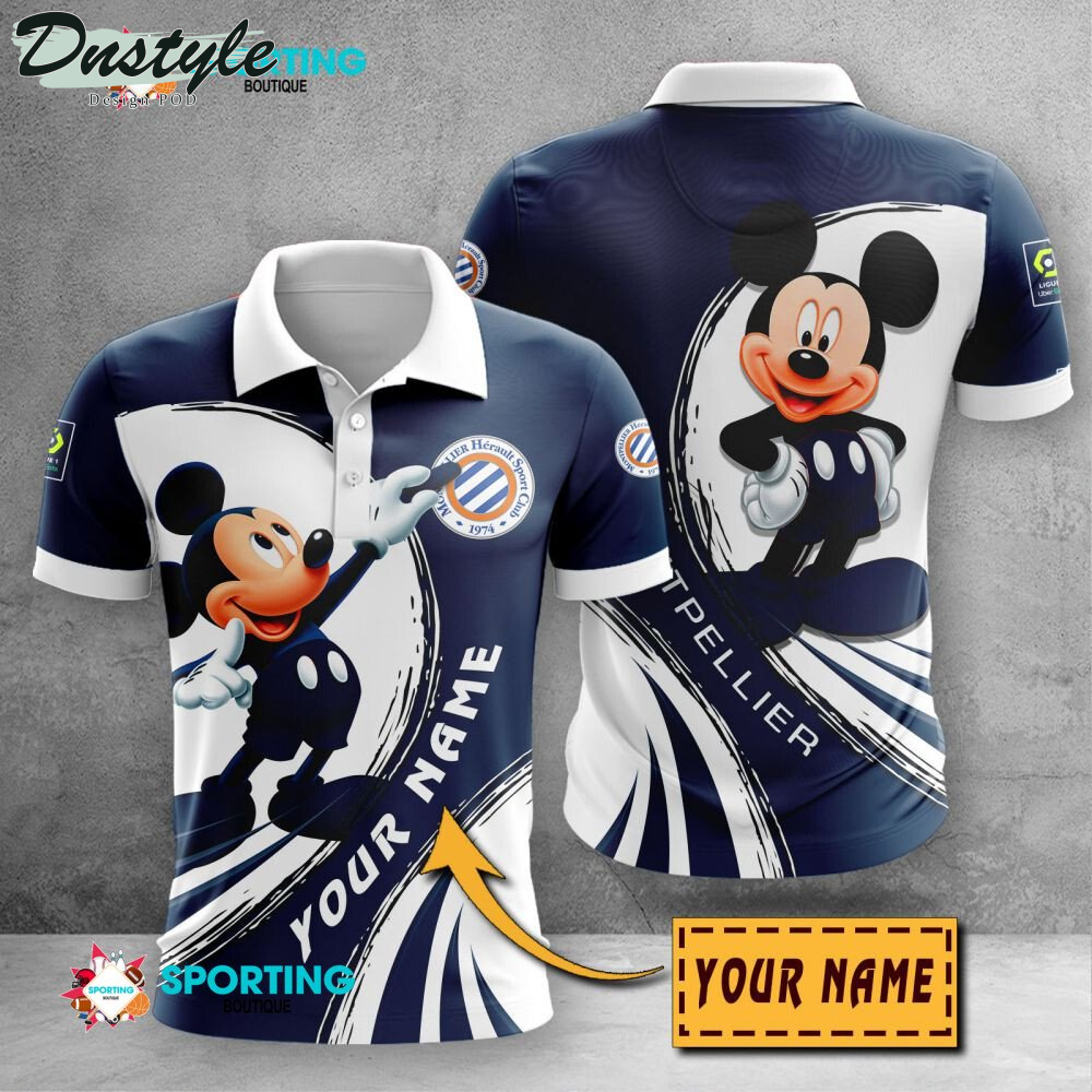 Montpellier HSC Mickey Mouse Personalized Polo Shirt