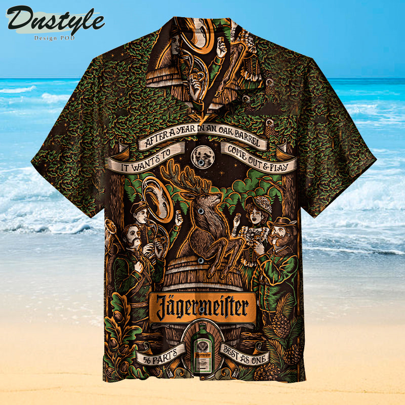 Jagermeister It Wants To Come Out And Play Hawaiian Shirt