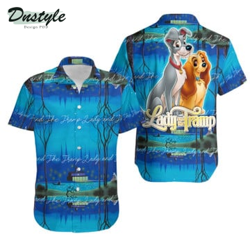 Lady & The Tramp Dogs Lake Disney Hawaiian Shirt