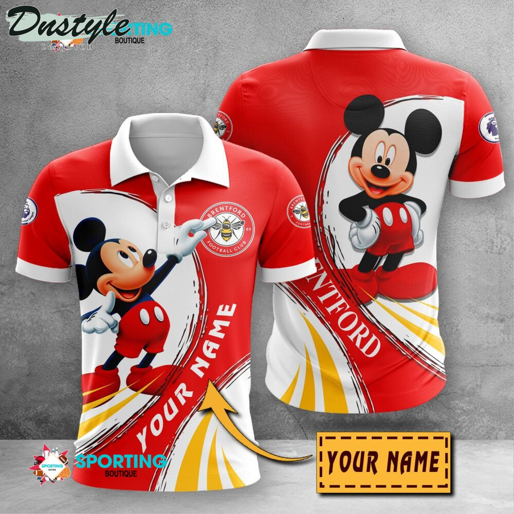 Brentford F.C Mickey Mouse Personalized Polo Shirt