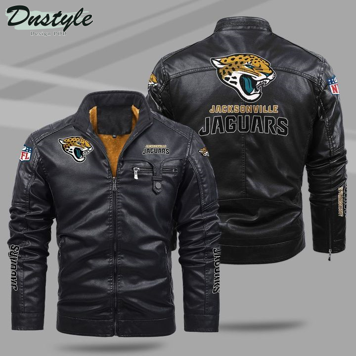 Jacksonville Jaguars Fleece Leather Jacket