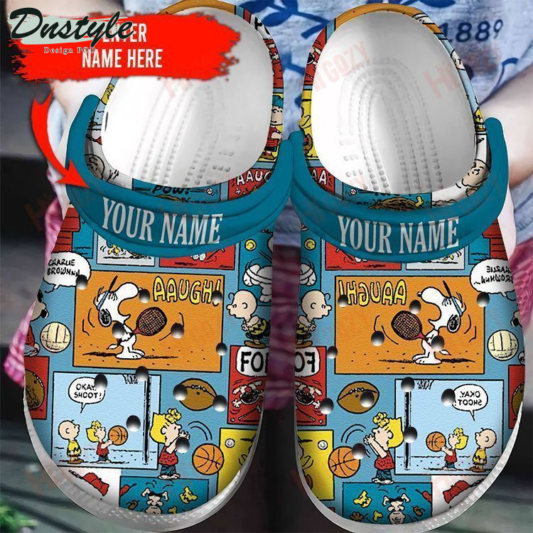 Personalized Aaugh Snoopy Lover Crocs Crocband Clog
