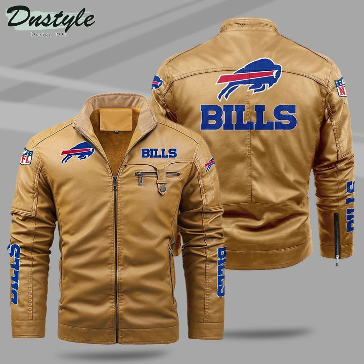 Buffalo Bills Fleece Leather Jacket