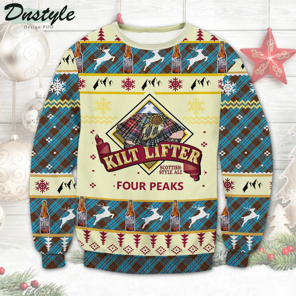 Kilt Lifter Four Peak Ugly Christmas Sweater