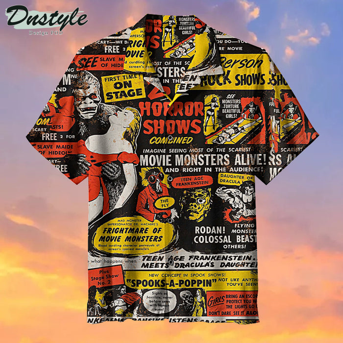 1957 Movie Monster Shows Hawaiian Shirt