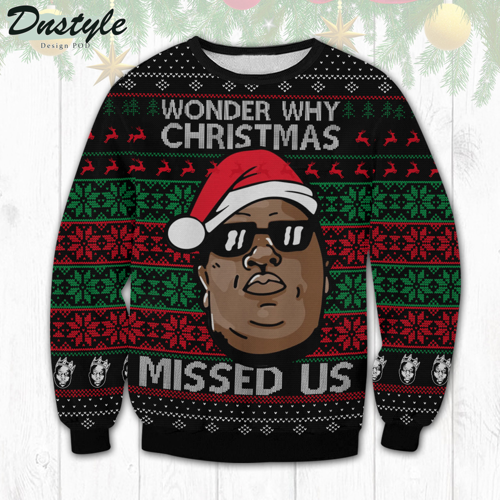 The Notorious B.I.G Missed U Ugly Christmas Sweater