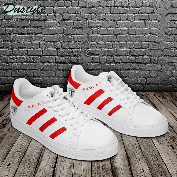 Tesla Red And White stan smith shoes