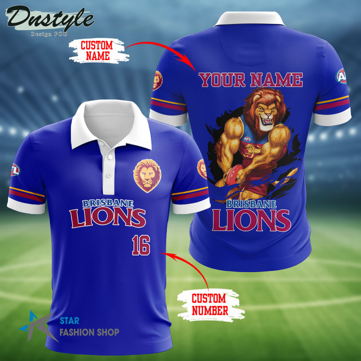 Brisbane Lions Personalized 3D Polo Shirt