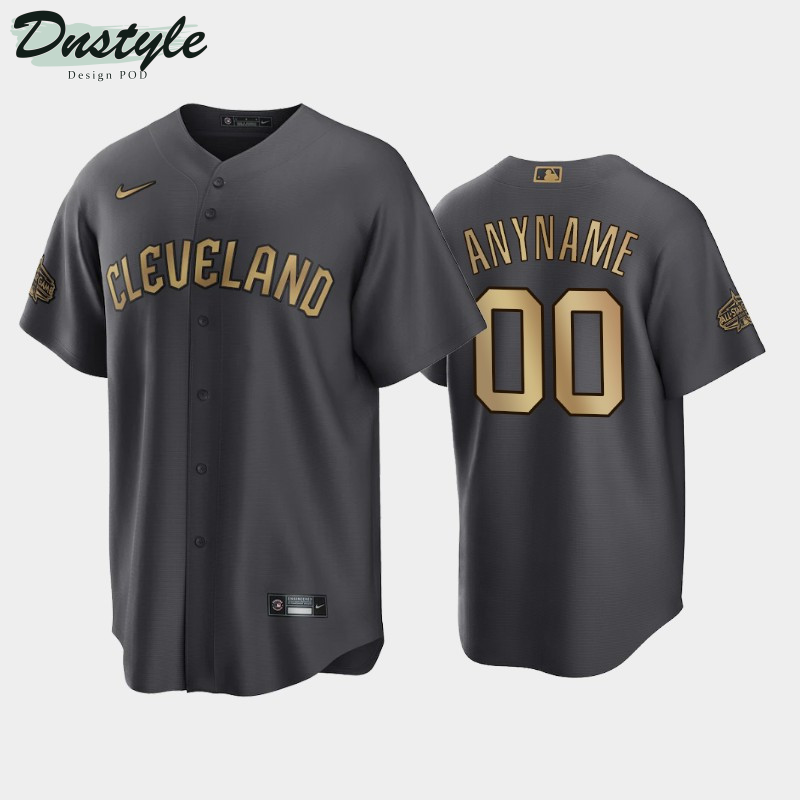Cleveland Guardians Custom #00 2022 MLB All-Star Game AL Charcoal Jersey