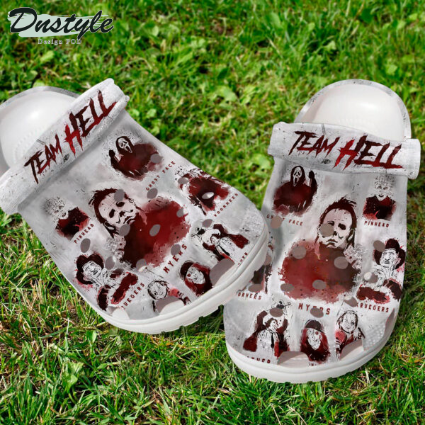 Team Hell Horror Halloween Crocs Crocband Slippers