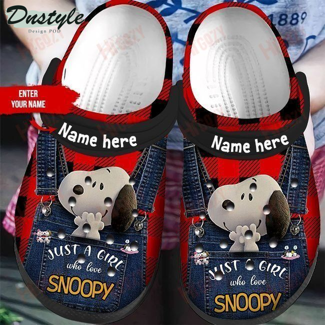 Personalized Just A Girl Who Love Snoopy Crocs Crocband Clog