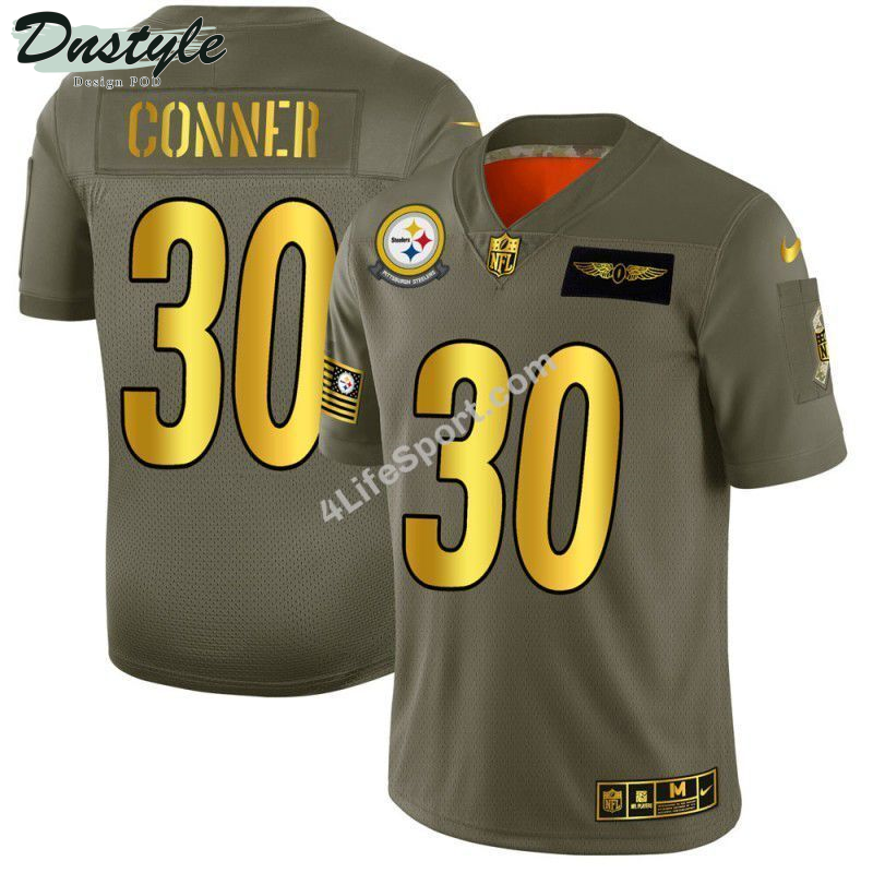 James Conner 30 Pittsburgh Steelers Brown-Green Football Jersey
