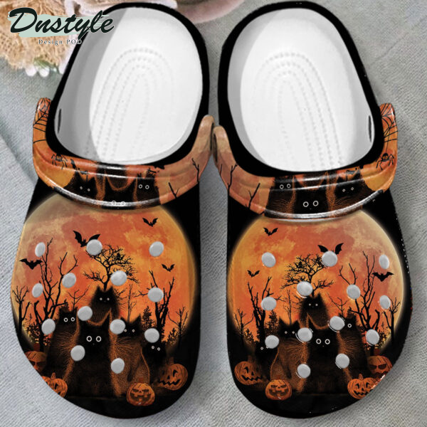 Black Cats Pumpkin Halloween Crocs Crocband Slippers