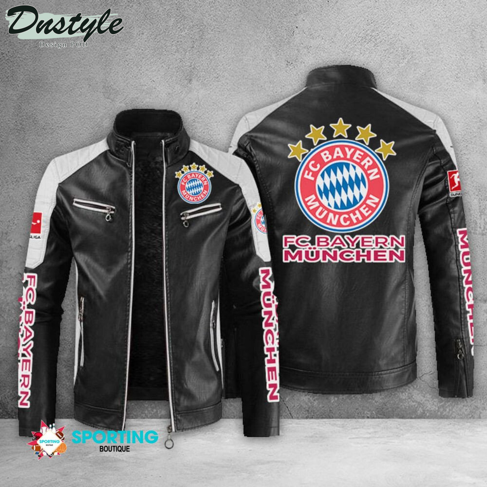FC Bayern Munchen Block Sport Leather Jacket
