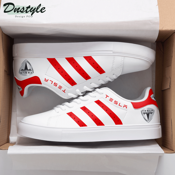 Tesla Red And White stan smith shoes